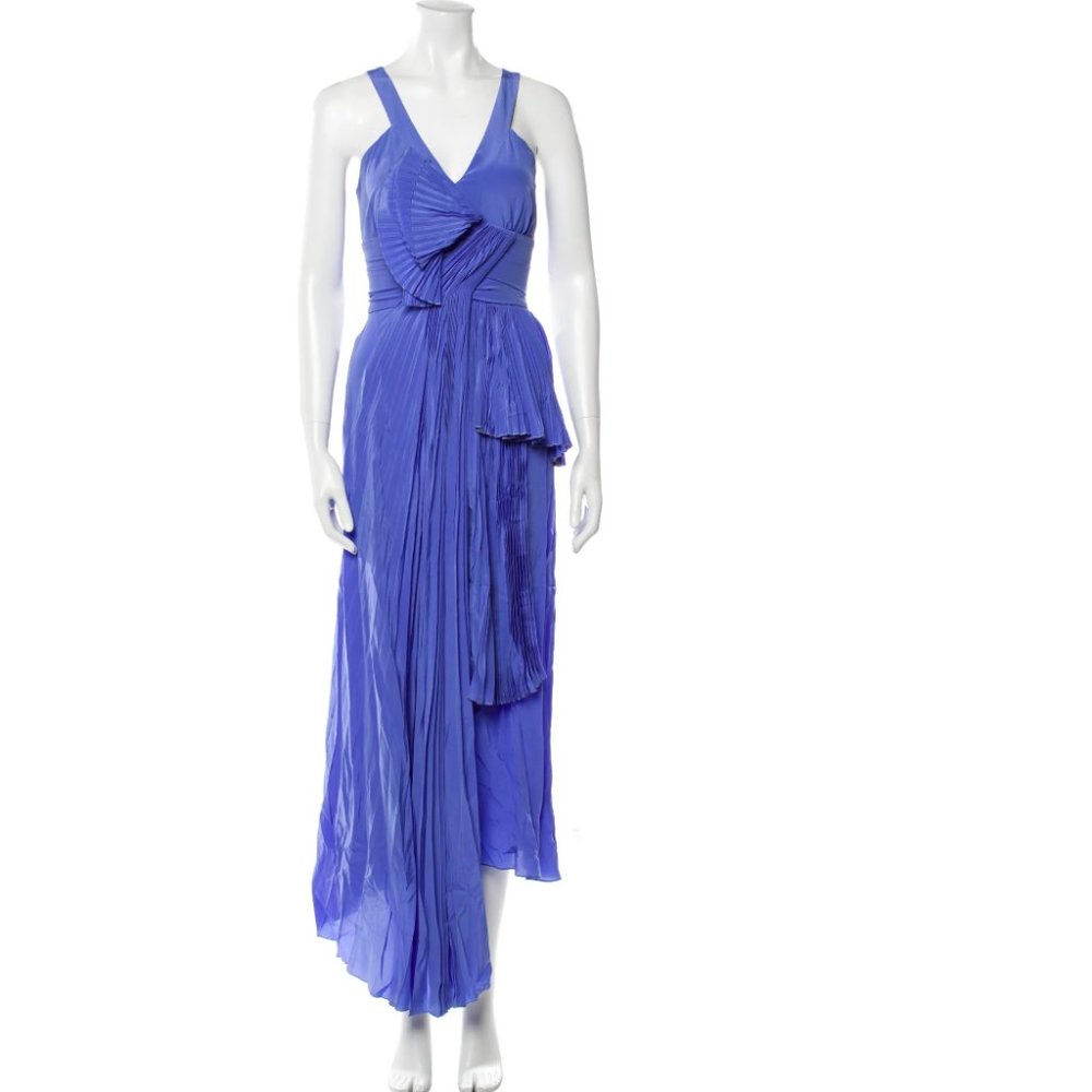 Rochas Periwinkle Silk Dress
